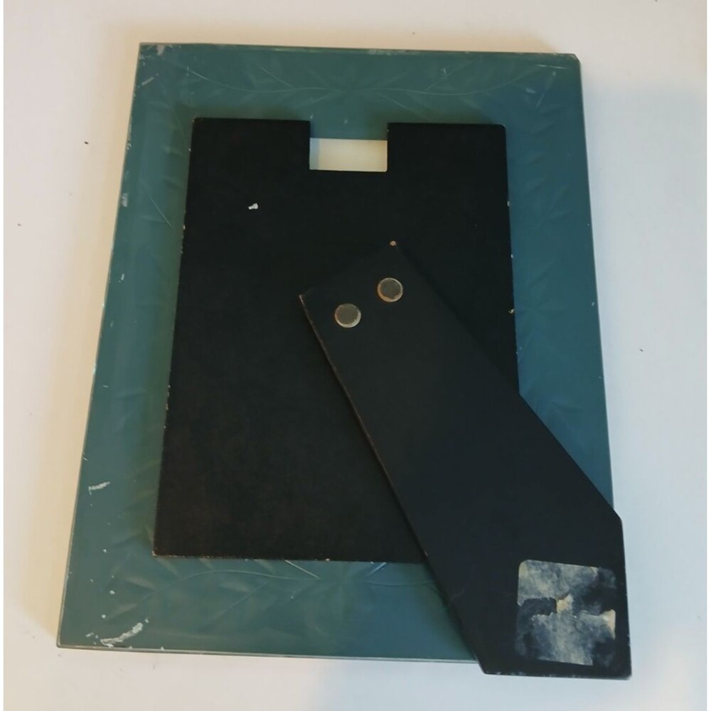VTG Italian Venetian Style MIRROR ETCHED 4x6 Photo Picture Frame 9" x 7" frame - Picture 9 of 15